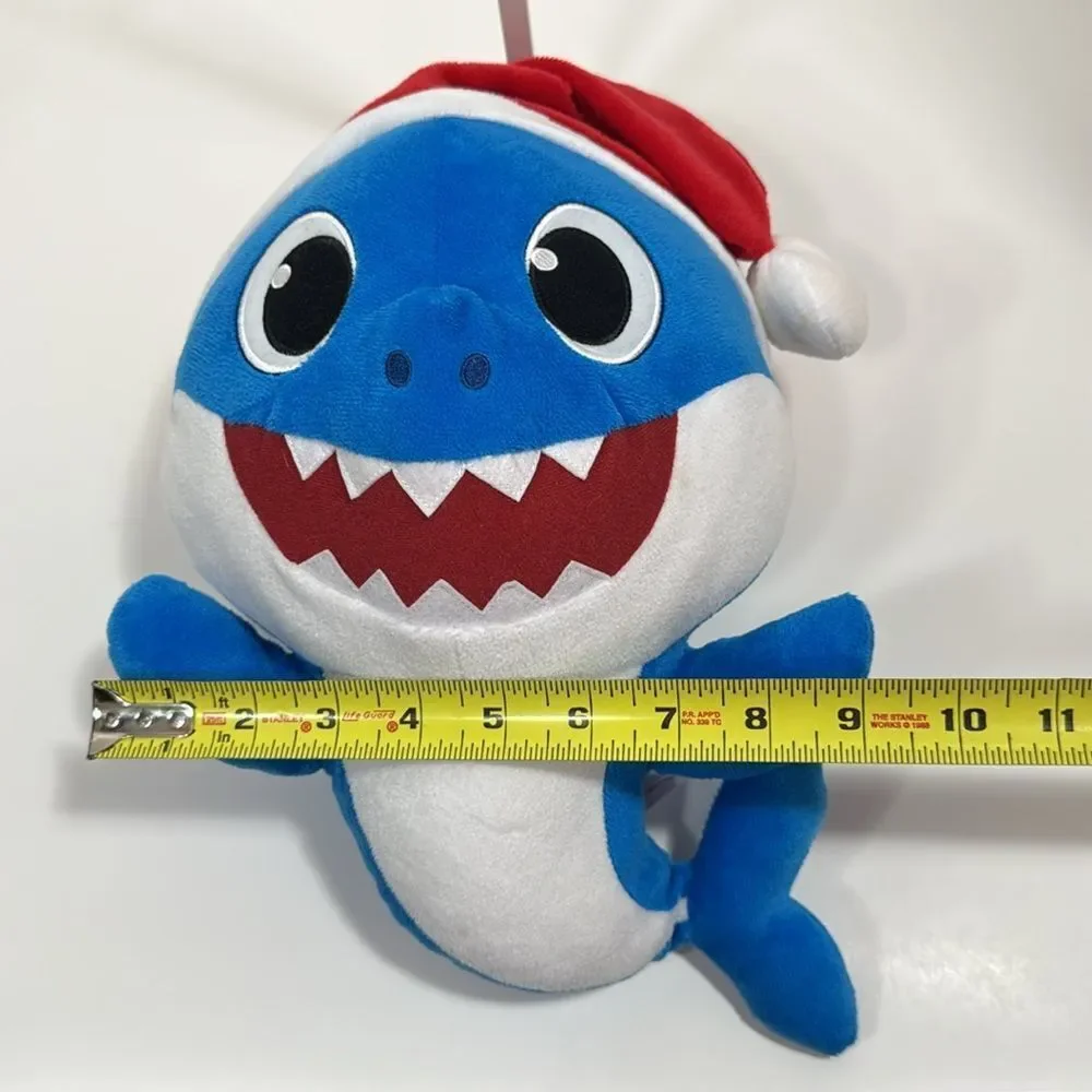 Nickelodeon Baby Shark Holiday Daddy Shark Stuffed Animal Blue White